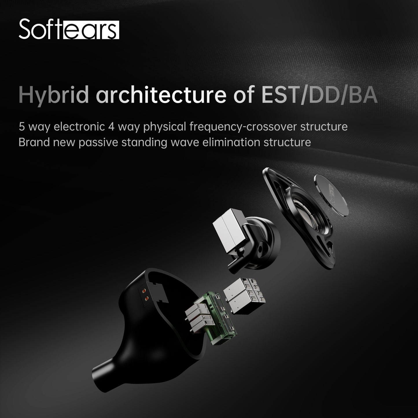 Softears enigma 2dd 6ba 4est Driver In-Ear bedrade kabel hifi einde oortelefoon 12-Driver 5-Way hifi Iems