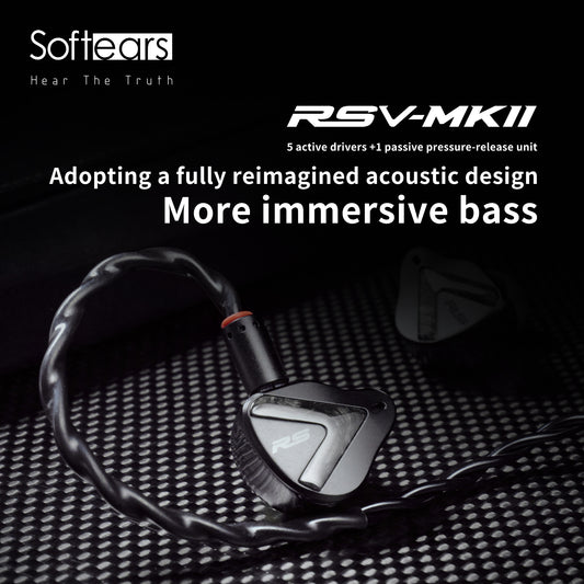 Softears rsv2 mkII High-Quality Hi-Fi Wired earphones 5 Balanced Armature Drivers Audiophile-Grade In-Ear earphones