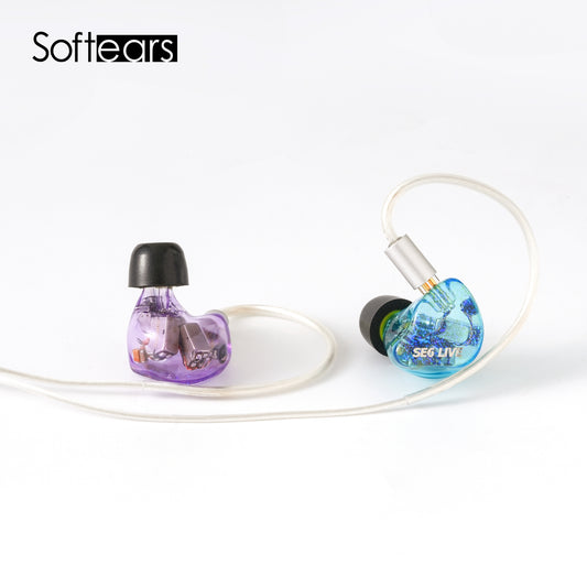 Softears SE6 Live  6 balanced-armature driver stage monitor in-ear monitor HiFi music earphone supports universal - fit and custom-fit personalization_